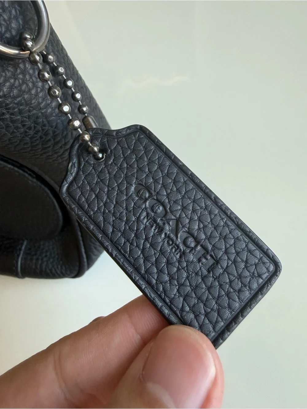 Coach Black Pebbled Leather Messenger